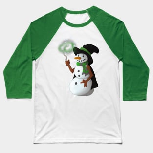 Cunning Snowman Baseball T-Shirt